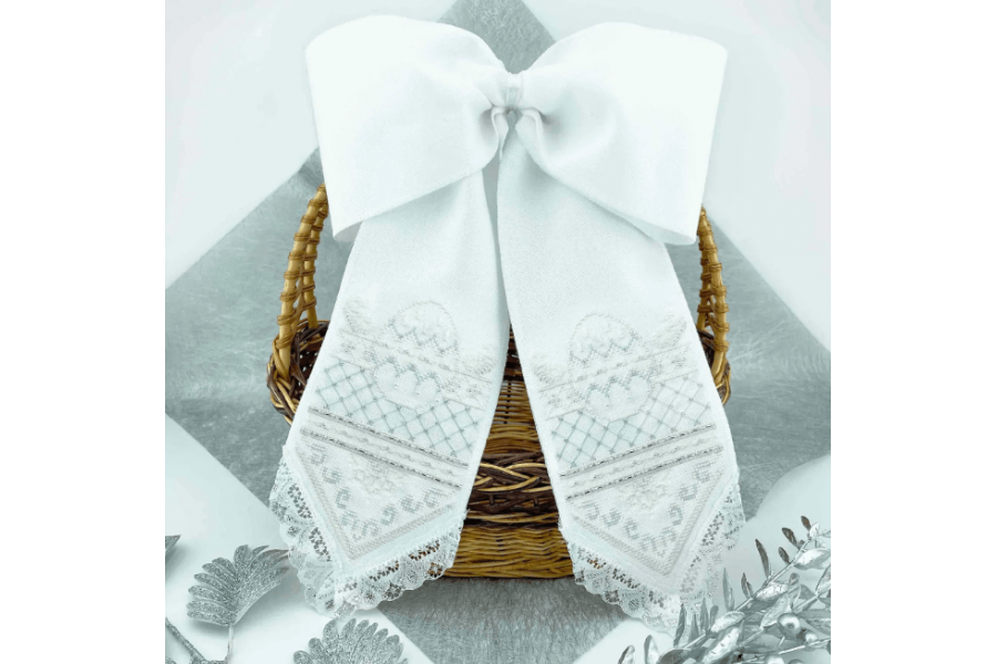 Набір для вишивання нитками великоднього банта на кошик VMB_001_R